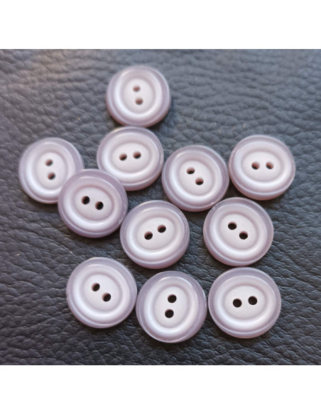 Bouton 2 trous, Ø 14 mm, violet