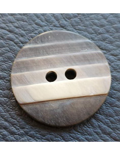 Bouton 2 trous, Ø 27 mm, marron