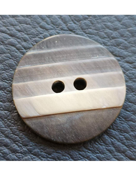 Bouton 2 trous, Ø 27 mm, marron