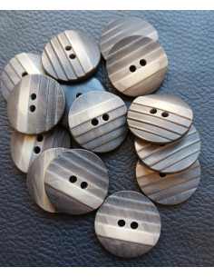 Bouton 2 trous, Ø 27 mm, marron 2