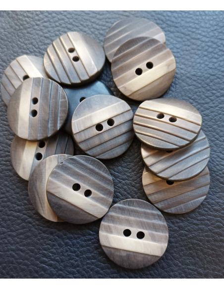 Bouton 2 trous, Ø 27 mm, marron