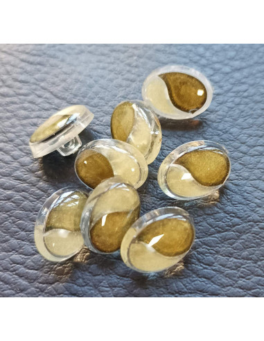 Bouton à queue, Ø 14 mm, marron