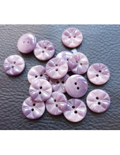 Bouton 2 trous, Ø 14 mm, violet 2