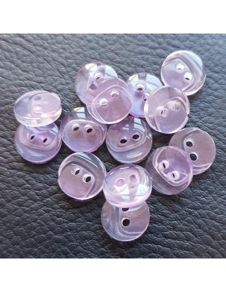 Bouton 2 trous, Ø 12 mm, violet