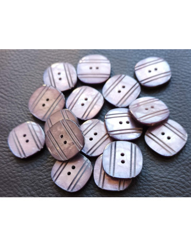 Bouton 2 trous, Ø 19 mm, violet