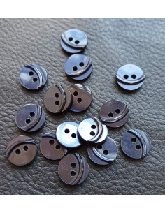 Bouton 2 trous, Ø 11mm, bleu 2