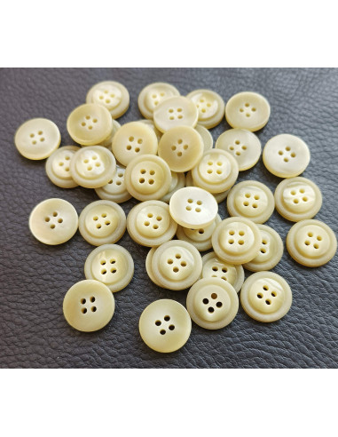 Bouton 4 trous, Ø 14 mm, vert