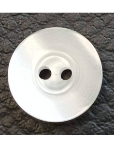 Bouton 2 trous, Ø 13 mm, blanc