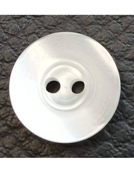 Bouton 2 trous, Ø 13 mm, blanc
