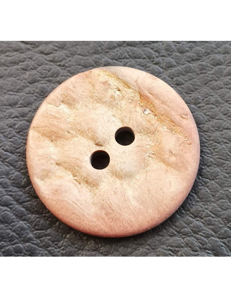 Bouton 2 trous, Ø 27 mm, marron