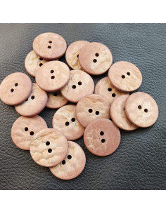 Bouton 2 trous, Ø 27 mm, marron 2