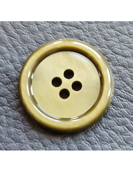 Bouton 4 trous, Ø 21 mm, vert