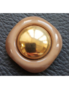 Bouton tunnel, Ø 27mm, marron