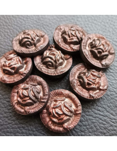 Bouton à queue, Ø 23 mm, marron 2