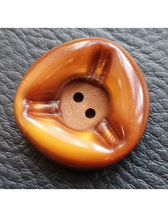 Bouton 2 trous, Ø 27 mm, marron