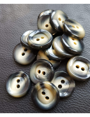 Bouton 2 trous, Ø 27 mm, noir