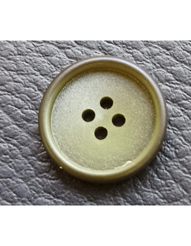 Bouton 4 trous, Ø 16 mm, vert