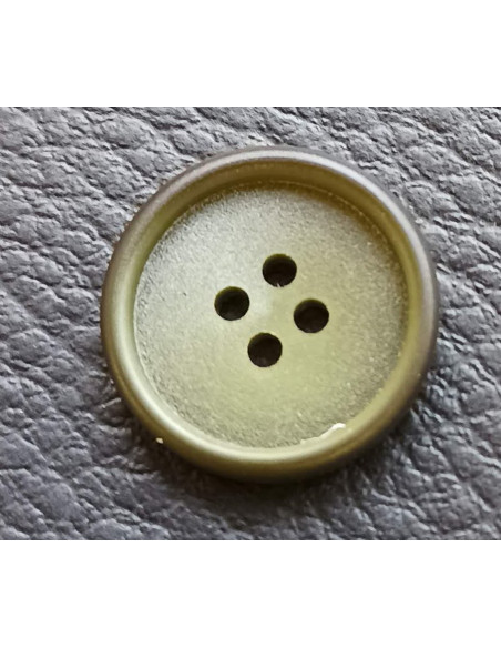 Bouton 4 trous, Ø 16 mm, vert