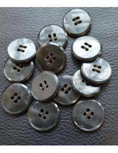 Bouton 4 trous, Ø 21 mm, gris 2