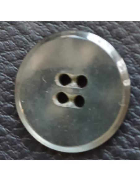 Bouton 4 trous, Ø 21mm, gris