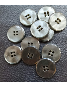 Bouton 4 trous, Ø 21mm, gris 2