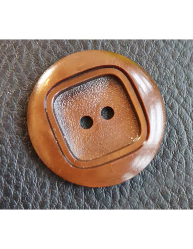 Bouton 2 trous, Ø 30 mm, marron