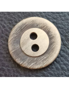 Bouton 2 trous, Ø 27 mm, marron