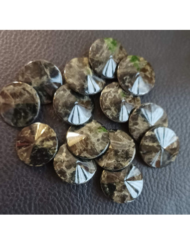 Bouton tunnel, Ø 21 mm, noir