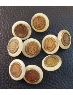 Bouton à queue, Ø 14 mm, beige 2