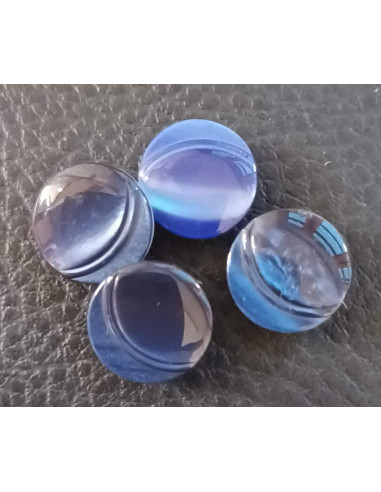 Bouton à queue, Ø 11mm, bleu