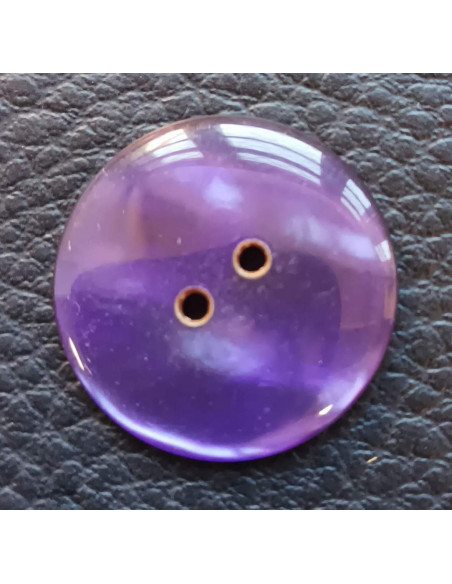 Bouton 2 trous, Ø 21 mm, violet