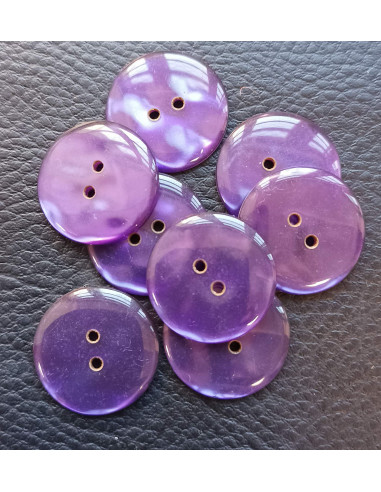 Bouton 2 trous, Ø 21 mm, violet