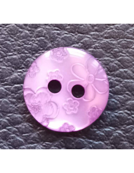 Bouton 2 trous, Ø 12 mm, violet