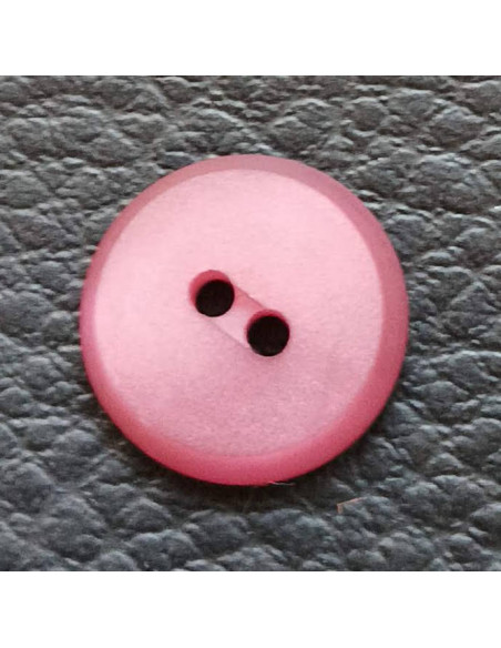 Bouton 2 trous, Ø 13 mm, rose