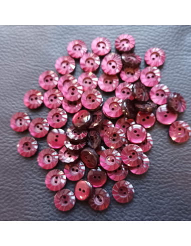 Bouton 2 trous, Ø 12 mm, rose