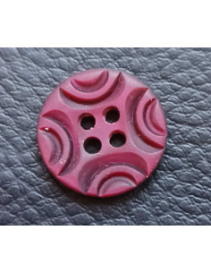Bouton 4 trous, Ø 17 mm, bordeaux