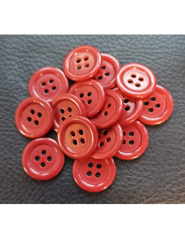 Bouton 4 trous, Ø 17 mm, marron