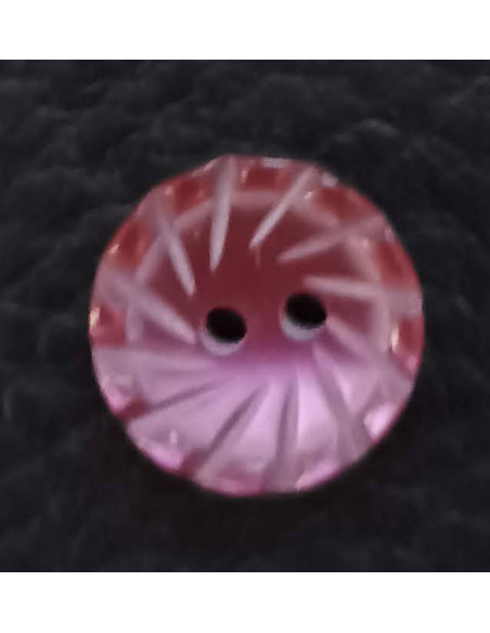 Bouton 2 trous, Ø 11mm, rose
