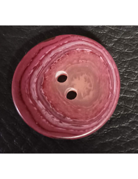 Bouton 2 trous, Ø 21 mm, rose