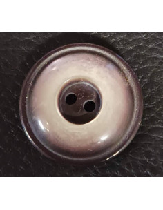 Bouton 2 trous, Ø 27mm, marron