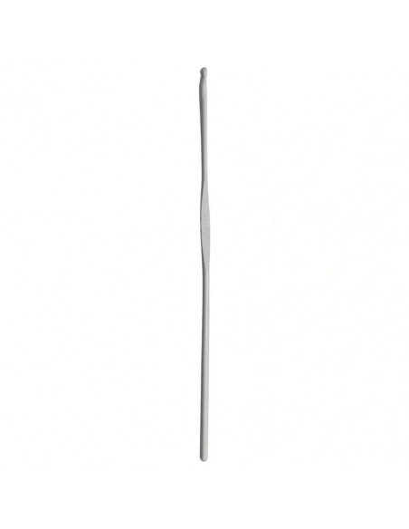 Crochet pour laine sans manche, 14cm, 3mm, gris