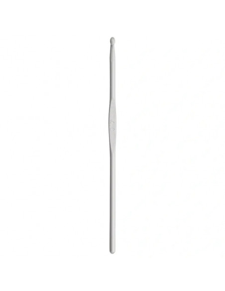 Crochet pour laine sans manche, 14cm, 4mm, gris