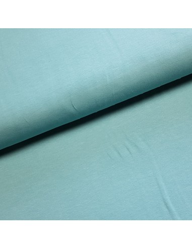 Tissu, Jersey de Coton Uni, Vert d'Eau, Laize 150 cm, Coton Stretch Bio Oeko-Tex