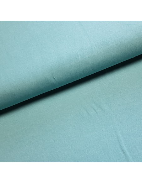 Tissu, Jersey de Coton Uni, Vert d'Eau, Laize 150 cm, Coton Stretch Bio Oeko-Tex