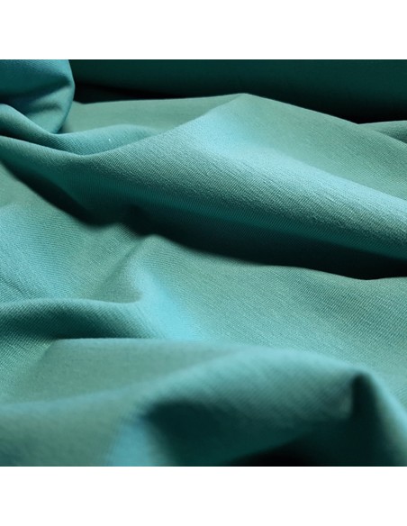 Tissu, Jersey de Coton Uni, Vert d'Eau, Laize 150 cm, Coton Stretch Bio Oeko-Tex