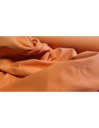 Jersey de coton uni, bio, orange