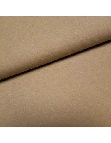 Tissu, Sweat Léger Uni, Camel Chiné, Laize 160 cm, Coton Recyclé