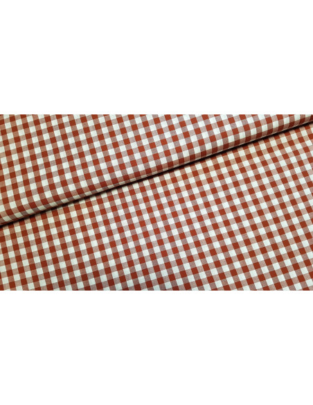 Vichy carreaux moyens, terracotta