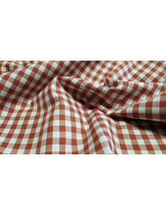 Vichy carreaux moyens, terracotta 2