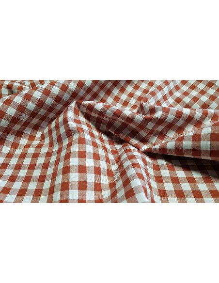 Vichy carreaux moyens, terracotta